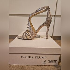 Ivanka Trump Gold Multi Leather Women's Heels